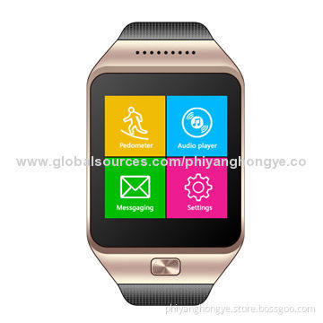 Pedometer Smart Watch Phone, 1.55" LED Display, 2G GSM Calling Function/Camera/FM Radio/BT/MP3New